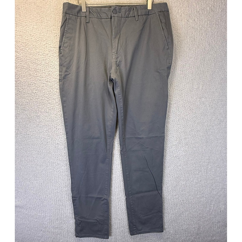 TAYLRD Fit Mens 36x34‎ Gray Chino Pants Casual Everyday Comfort